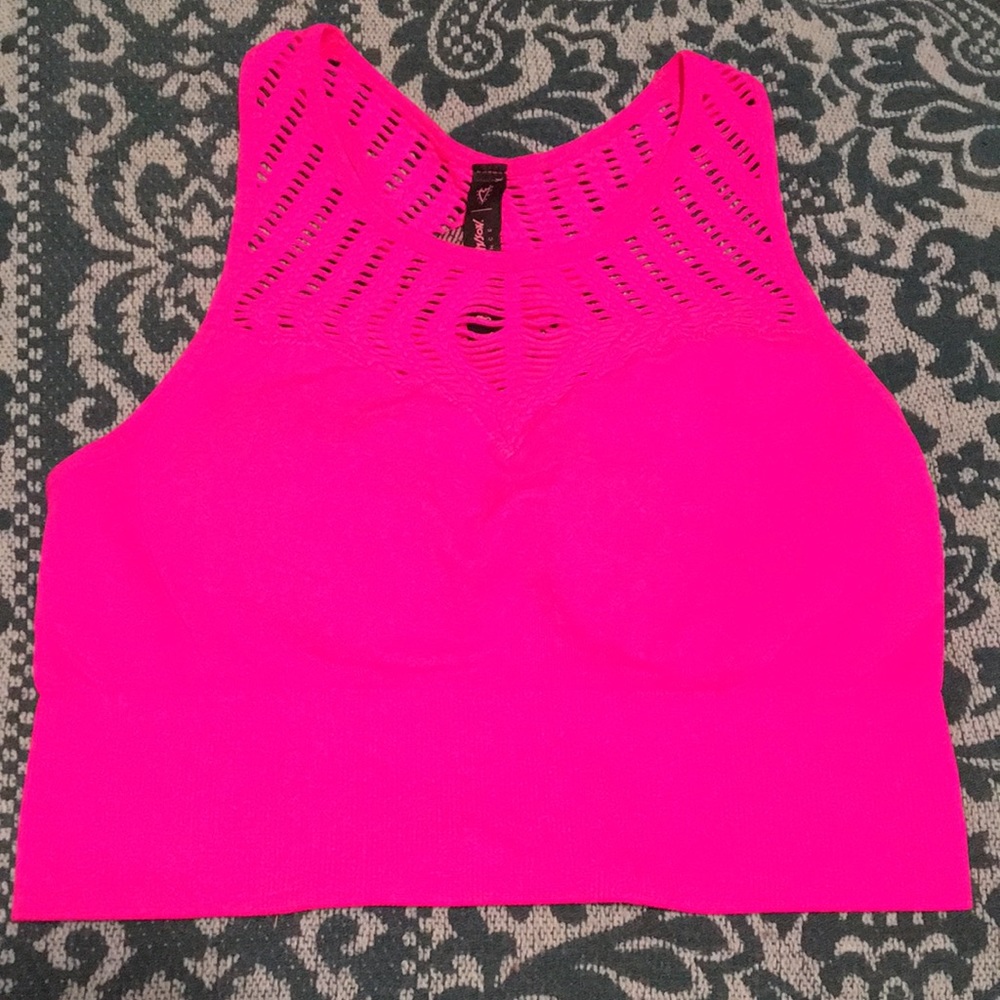 NWOT Hot Pink Betsey Johnson Sports Bra